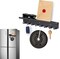 Key Holder Wall Mount, Magnetic Key Hooks and Mail Organizer Tray with 8 Hooks, Adhesive Key Rack Hanger for Entryway, Refrigerator, Black